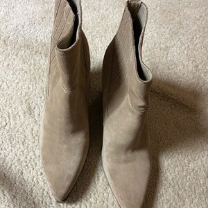 Marc Fisher Beige Ankle Booties